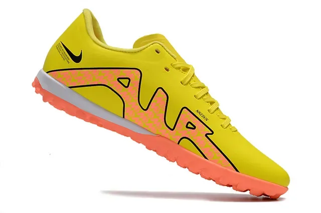 Nike Jaune Orange Bas Haut Synthétique Picots Coniques Moulés Herbe Artificielle Chaussures de Football 3