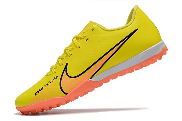 Nike Jaune Orange Bas Haut Synthétique Picots Coniques Moulés Herbe Artificielle Chaussures de Football 4