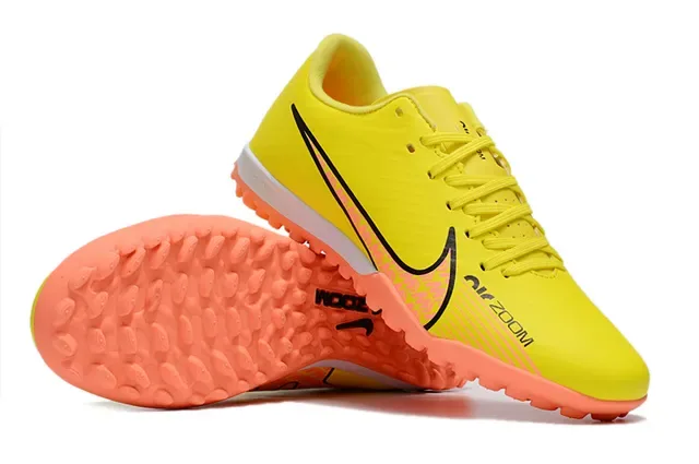 Nike Jaune Orange Bas Haut Synthétique Picots Coniques Moulés Herbe Artificielle Chaussures de Football 5