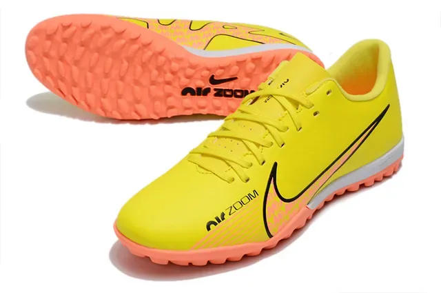 Nike Jaune Orange Bas Haut Synthétique Picots Coniques Moulés Herbe Artificielle Chaussures de Football 6