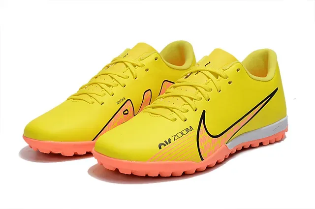Nike Jaune Orange Bas Haut Synthétique Picots Coniques Moulés Herbe Artificielle Chaussures de Football 8