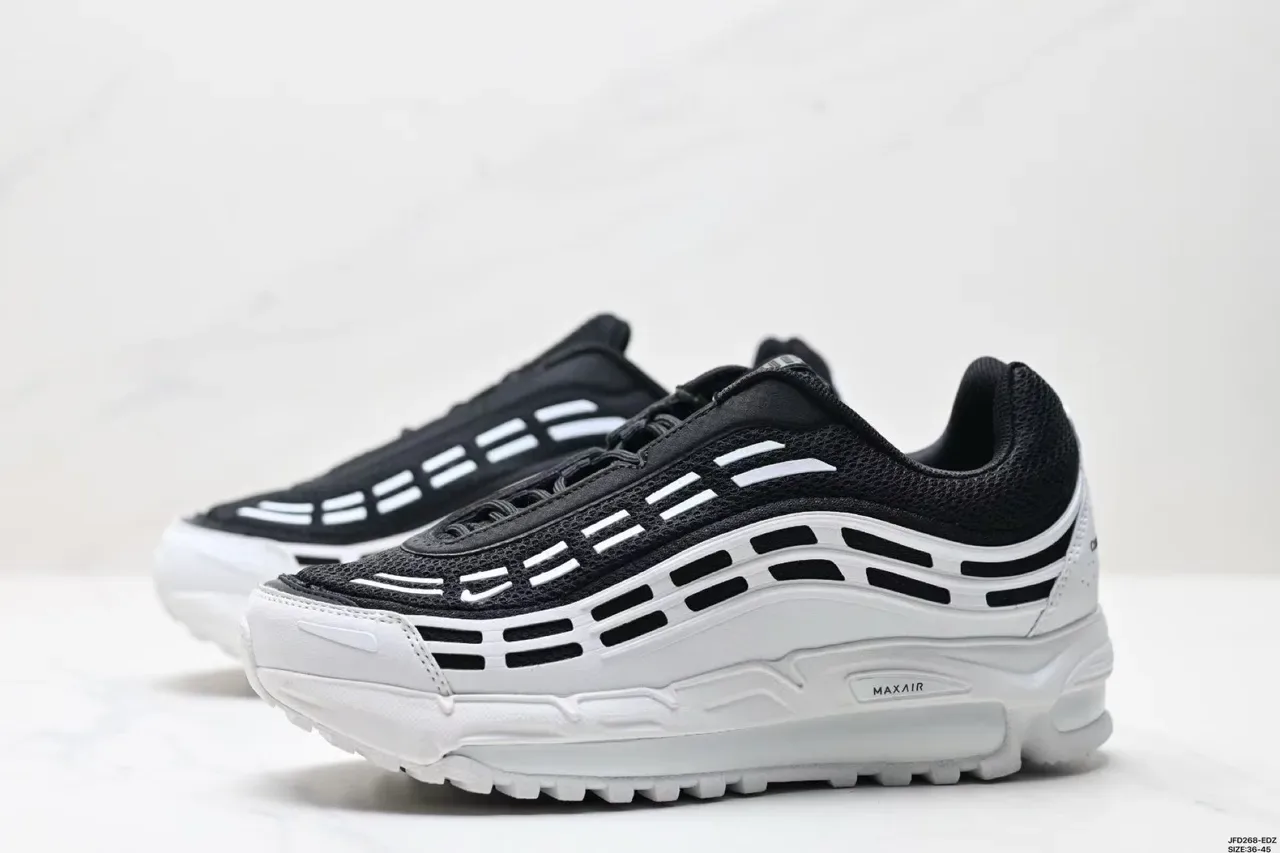 Nike Zoom 2K أسود أبيض الموجية الطبقية القفص الشبكي العلوي حذاء أسلوب حياة 5