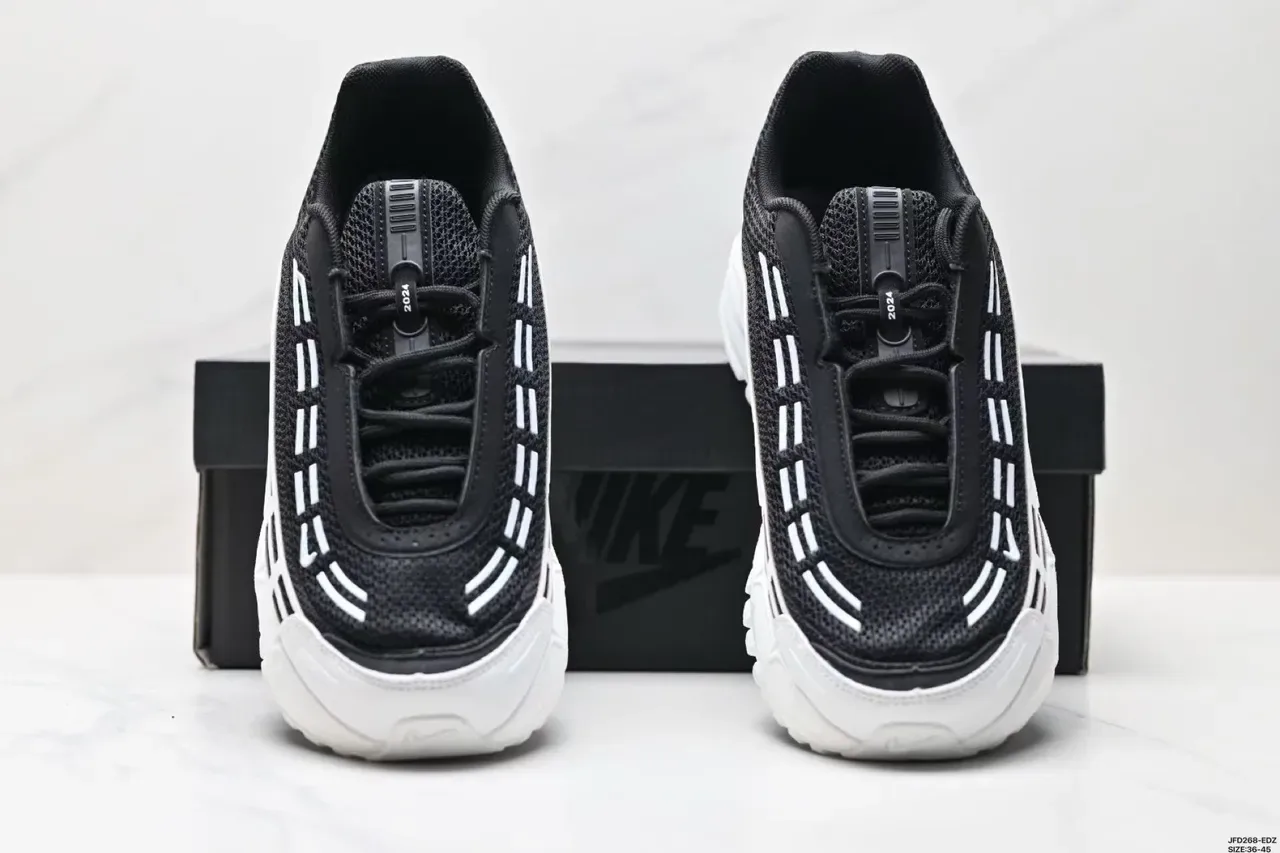 Nike Zoom 2K أسود أبيض الموجية الطبقية القفص الشبكي العلوي حذاء أسلوب حياة 8