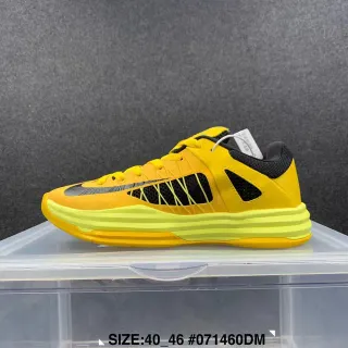 Nike Zoom 2K पीला काला छिद्रित जाली बास्केटबॉल जूते