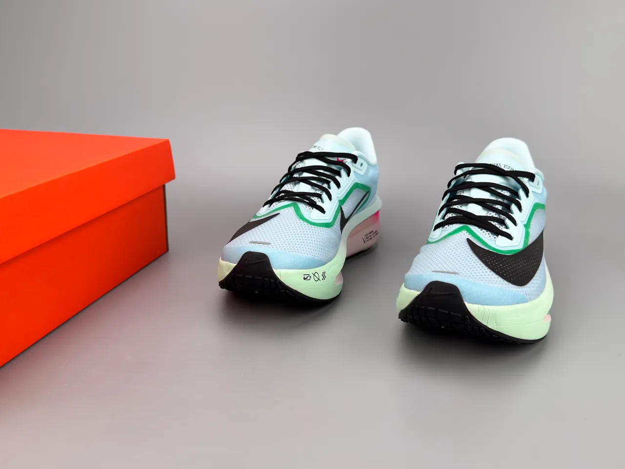 Nike Zoom Fly Bleu Vert Silhouette de course maille supérieure ingénierisée chaussures de course 3