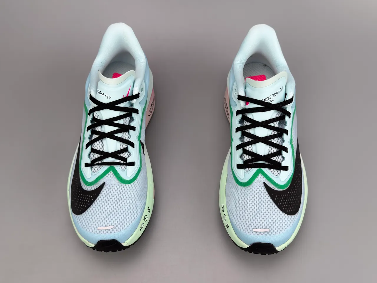 Nike Zoom Fly Bleu Vert Silhouette de course maille supérieure ingénierisée chaussures de course 9