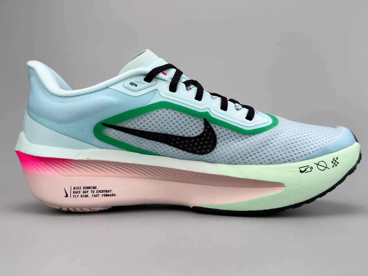 Nike Zoom Fly Bleu Vert Silhouette de course maille supérieure ingénierisée chaussures de course 10