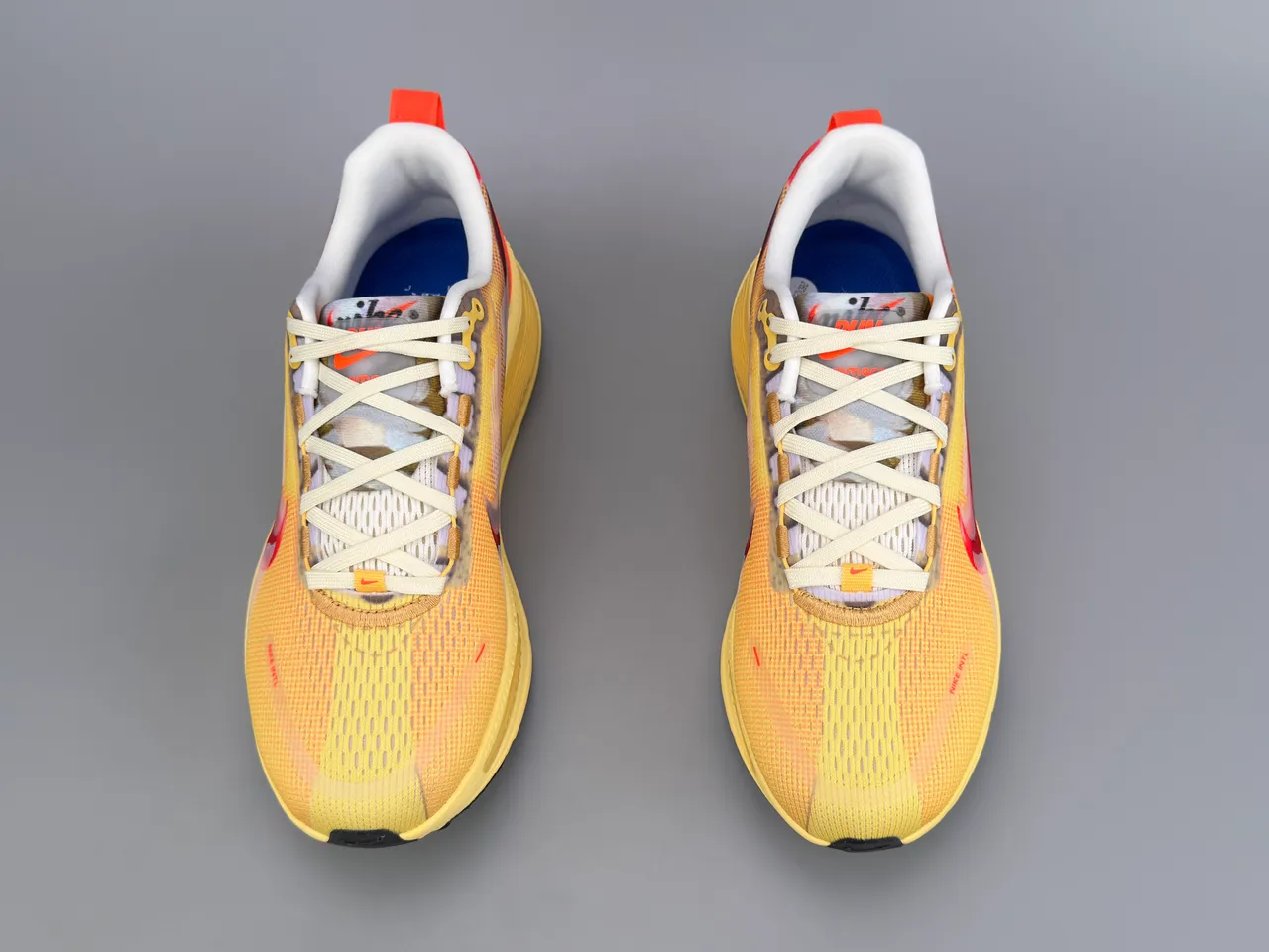 Nike ZoomX Invincible Run Amarillo Rojo Malla ingenieril superior en capas sintético superposiciones zapatos de correr 9