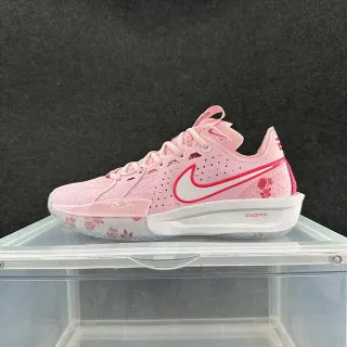 Nike ZoomX أحذية جري بأعلى من القماش المثقب المنسوج بلون وردي أبيض مطبوع بزهور قاعدة شفافة