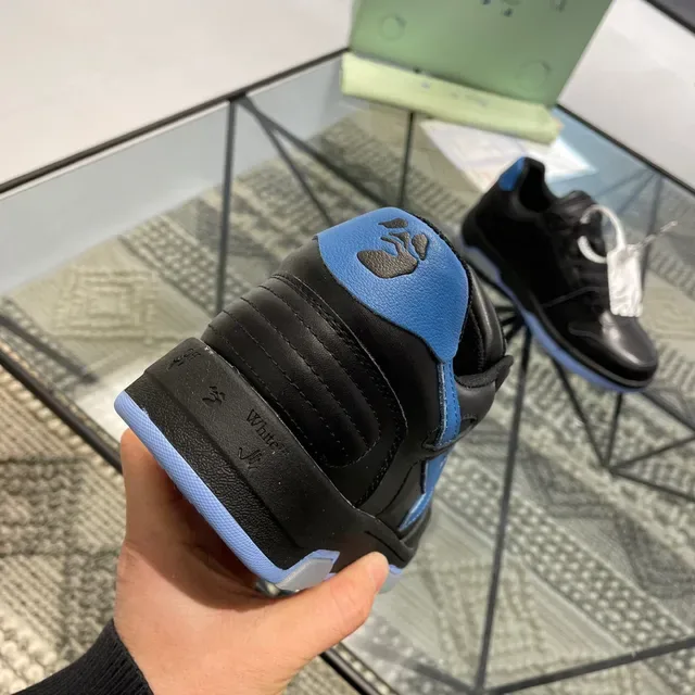 Off-White Black Blue Deconstructed Arrow-Motif Lifestyle Sneakers 3