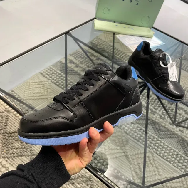 Off-White Black Blue Deconstructed Arrow-Motif Lifestyle Sneakers 5