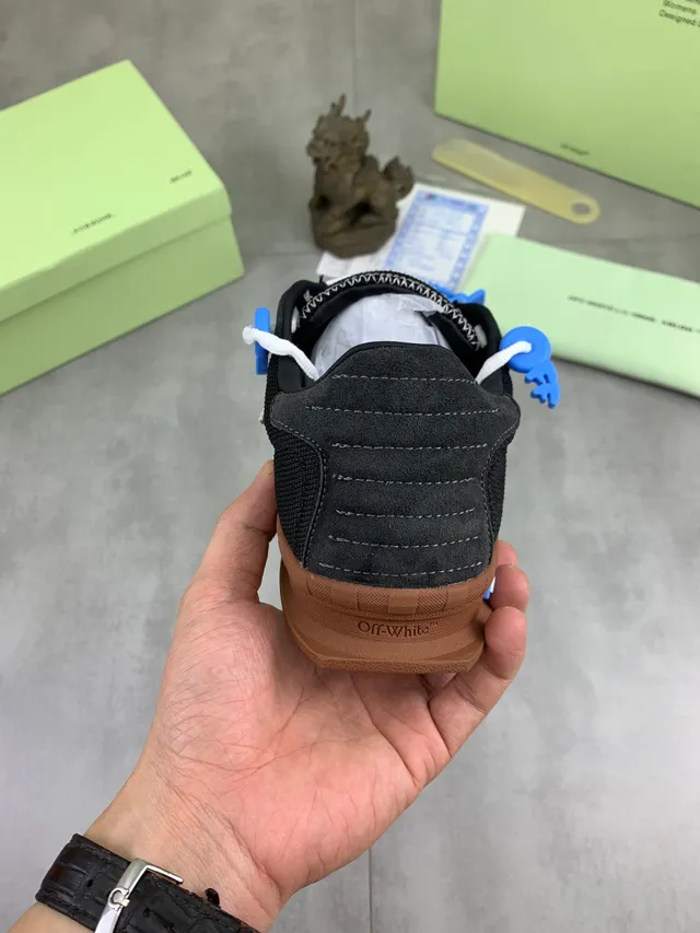 Off-White أسود أزرق منخفض العلوي تصميم صناعي أسلوب حياة سنايكرز 3