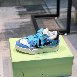 Off-White Blue Industrial-Inspired Color-Blocked Lifestyle Sneakers