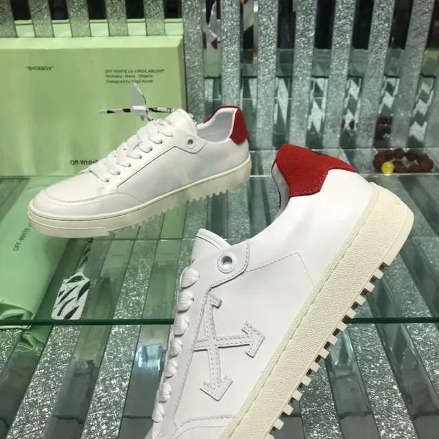 Off-White 对角箭头 白红 生活方式运动鞋 6
