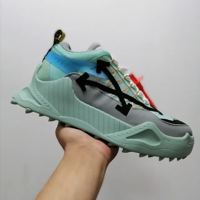 Off-White Verde Beige Suela Gruesa Correa Zip-Tie Industrial Zapatillas Lifestyle 4