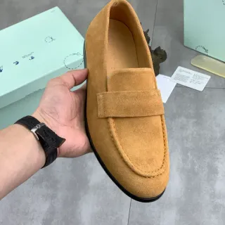 Off-White Penny Loafer Mustard Suede Loafers