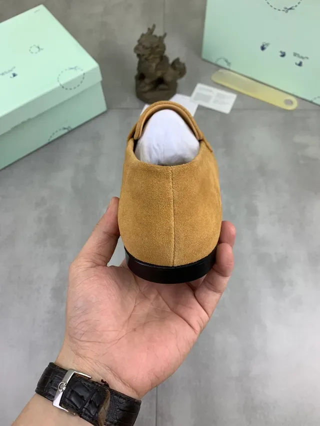 Off-White Penny Loafer Mustard Suede Loafers 4