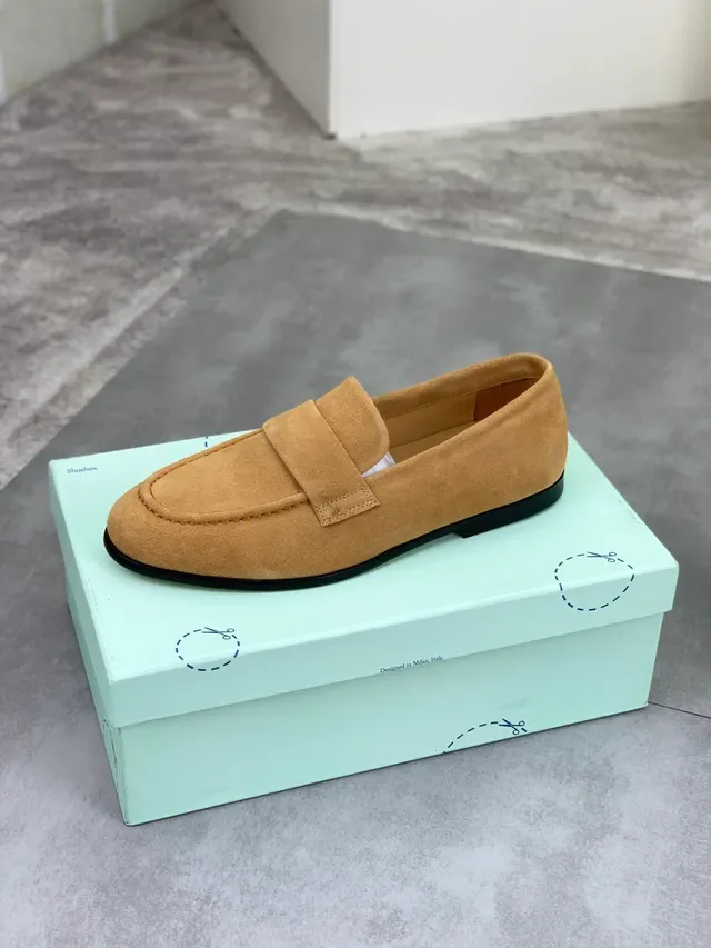 Off-White Penny Loafer Mustard Suede Loafers 5