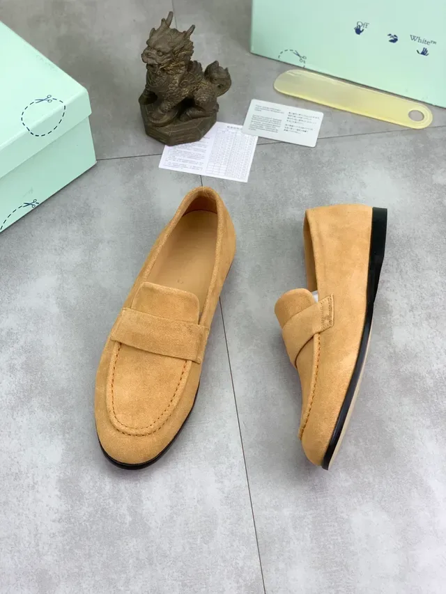 Off-White Penny Loafer Mustard Suede Loafers 6