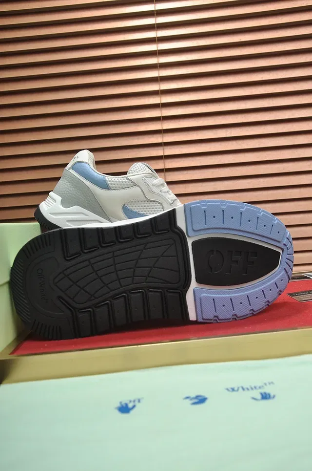 Off-White Runner Style Zapatillas Chunky Blancas y Azul Claro 4