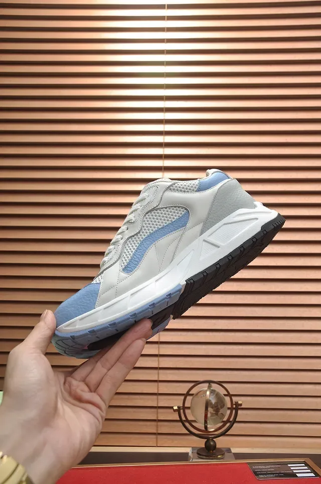 Off-White Runner Style Zapatillas Chunky Blancas y Azul Claro 6