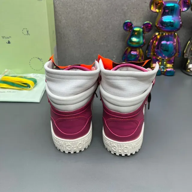 Off-White The Ten Magenta y Blanco Detalles Industriales Zapatillas Lifestyle 3