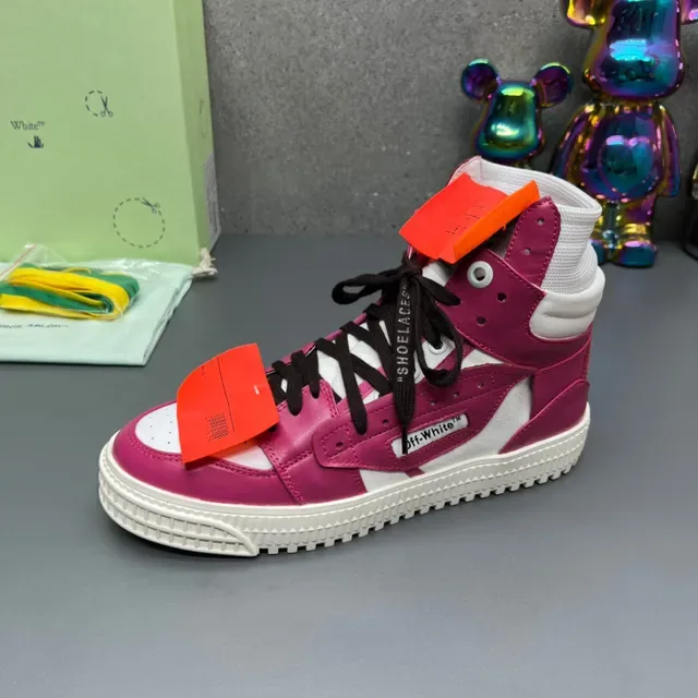 Off-White The Ten Magenta y Blanco Detalles Industriales Zapatillas Lifestyle 4
