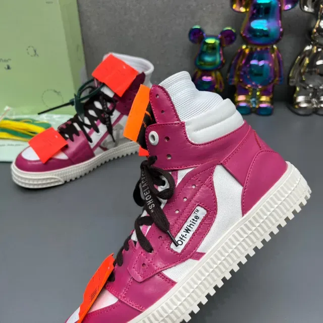 Off-White The Ten Magenta y Blanco Detalles Industriales Zapatillas Lifestyle 5