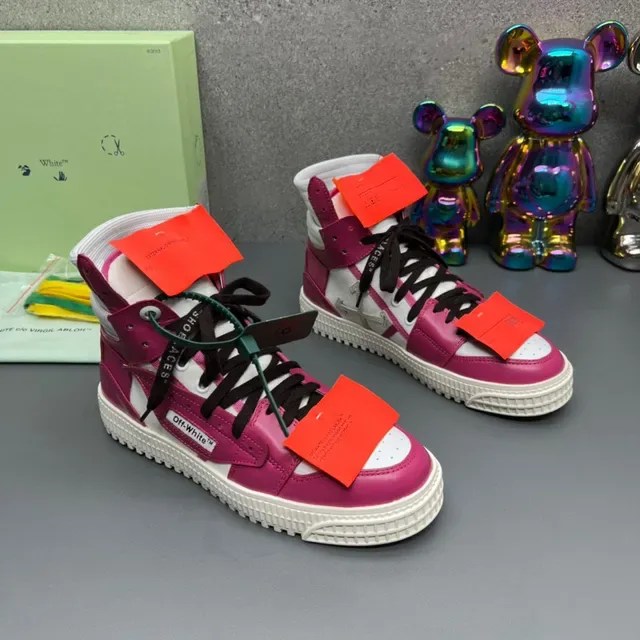 Off-White The Ten Magenta y Blanco Detalles Industriales Zapatillas Lifestyle 7