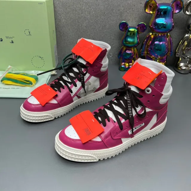 Off-White The Ten Magenta y Blanco Detalles Industriales Zapatillas Lifestyle 8