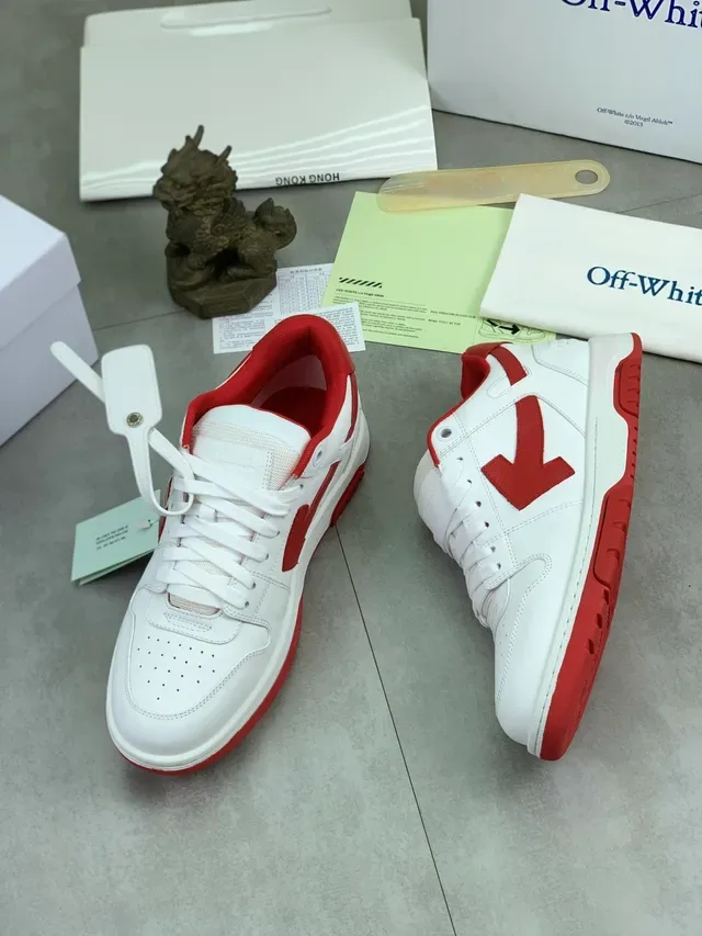Off-White The Ten 白红解构生活方式运动鞋 5