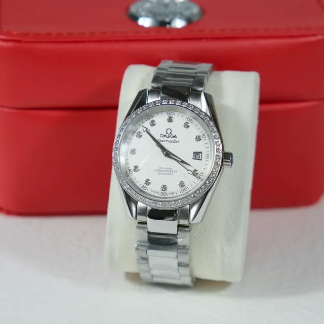 Omega Seamaster Diamond Bezel Steel Case Mechanical Watch 5