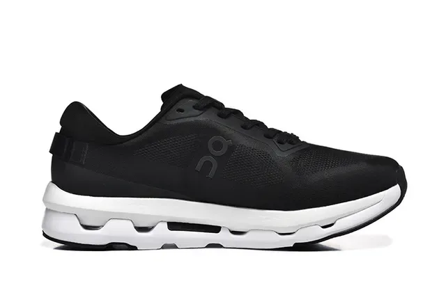On Cloud Black and White Running Shoes 3