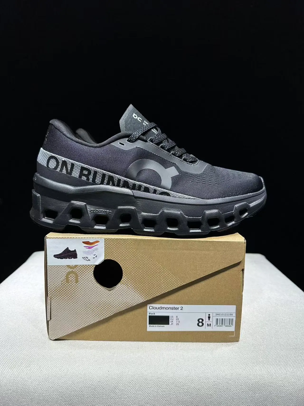 On Cloudmonster Black Running Shoes 14