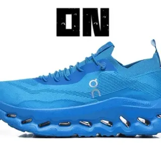 On Cloudmonster Blue Running Shoes