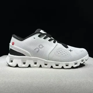 On Cloudmonster White Black Running Shoes