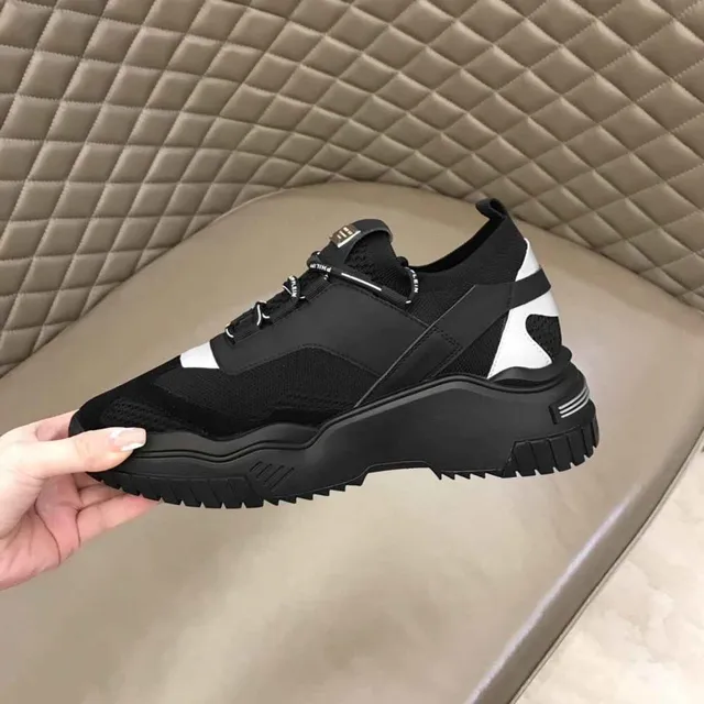 Philipp Plein Black White Mesh Upper Sculpted Sole Chunky Sneakers 8