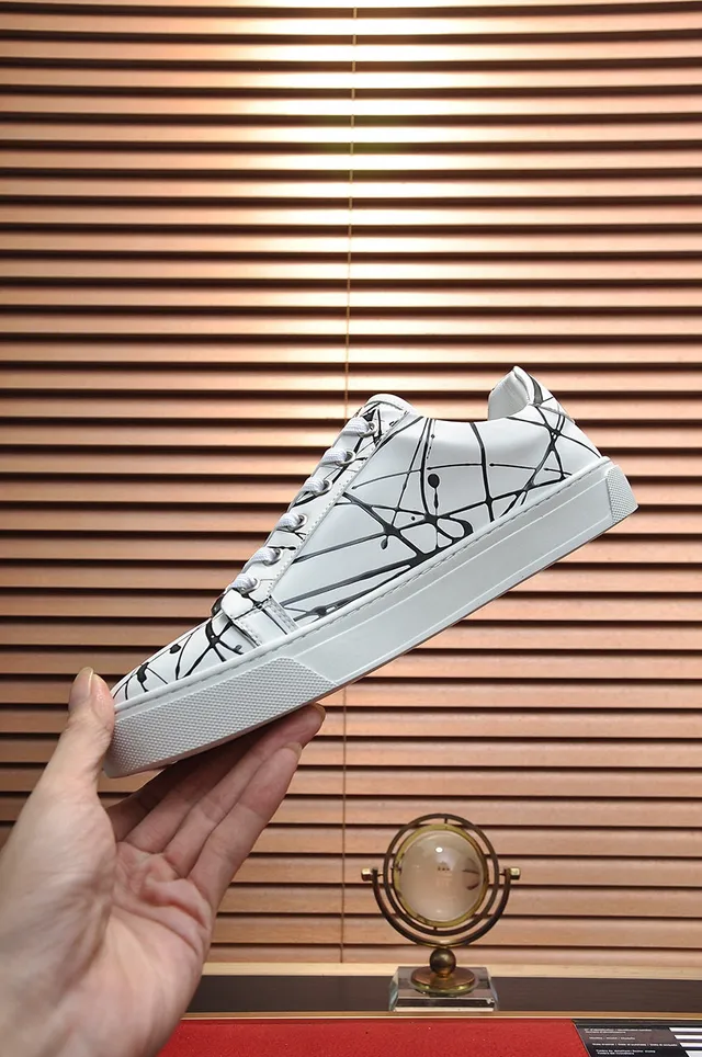 Philipp Plein Graffiti Print White Black Lifestyle Sneakers 5