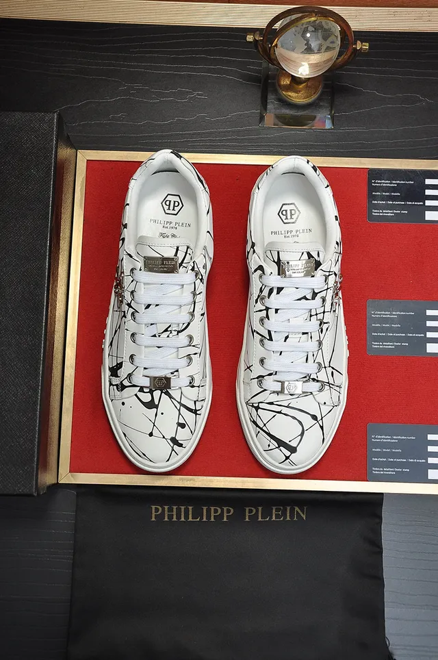 Philipp Plein Graffiti Print White Black Lifestyle Sneakers 7