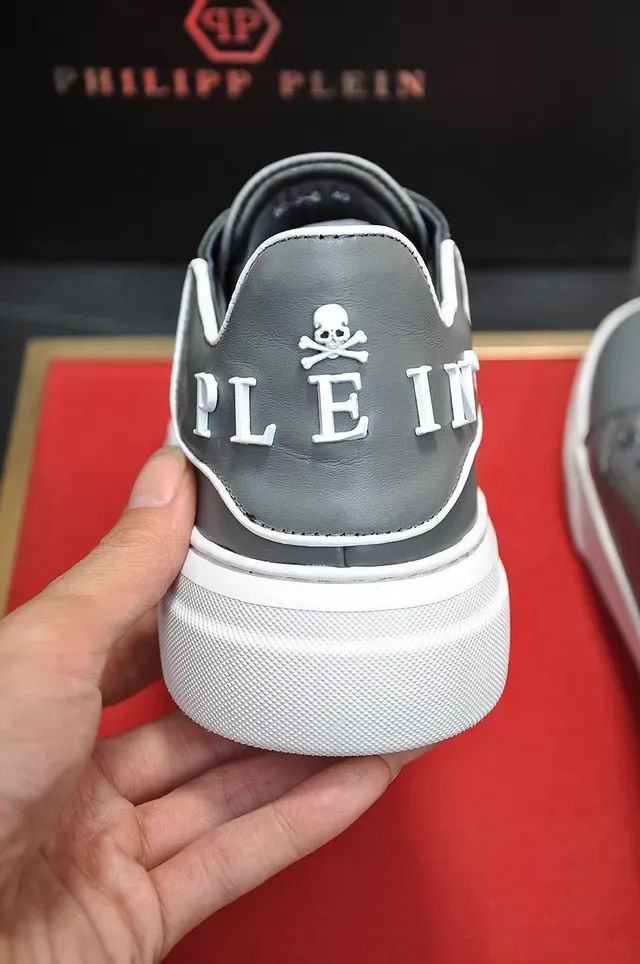 Philipp Plein ধূসর চামড়া প্ল্যাটফর্ম লাইফস্টাইল স্নিকার 2