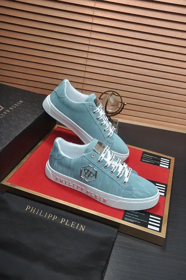 Philipp Plein حذاء رياضي أسلوب حياة أزرق فاتح مربوط بالرباطات ماركة 6