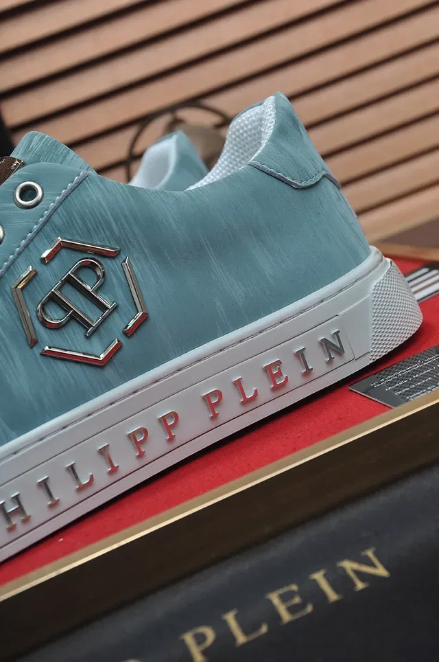 Philipp Plein حذاء رياضي أسلوب حياة أزرق فاتح مربوط بالرباطات ماركة 9