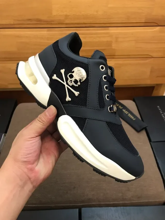 Philipp Plein Navy and Gold Lifestyle Sneakers 3