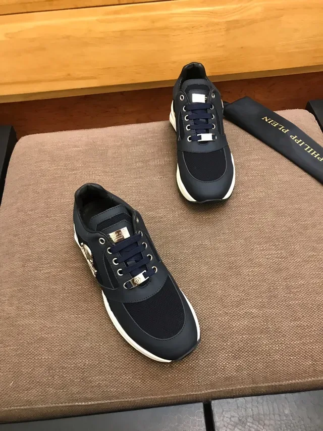 Philipp Plein Navy and Gold Lifestyle Sneakers 5