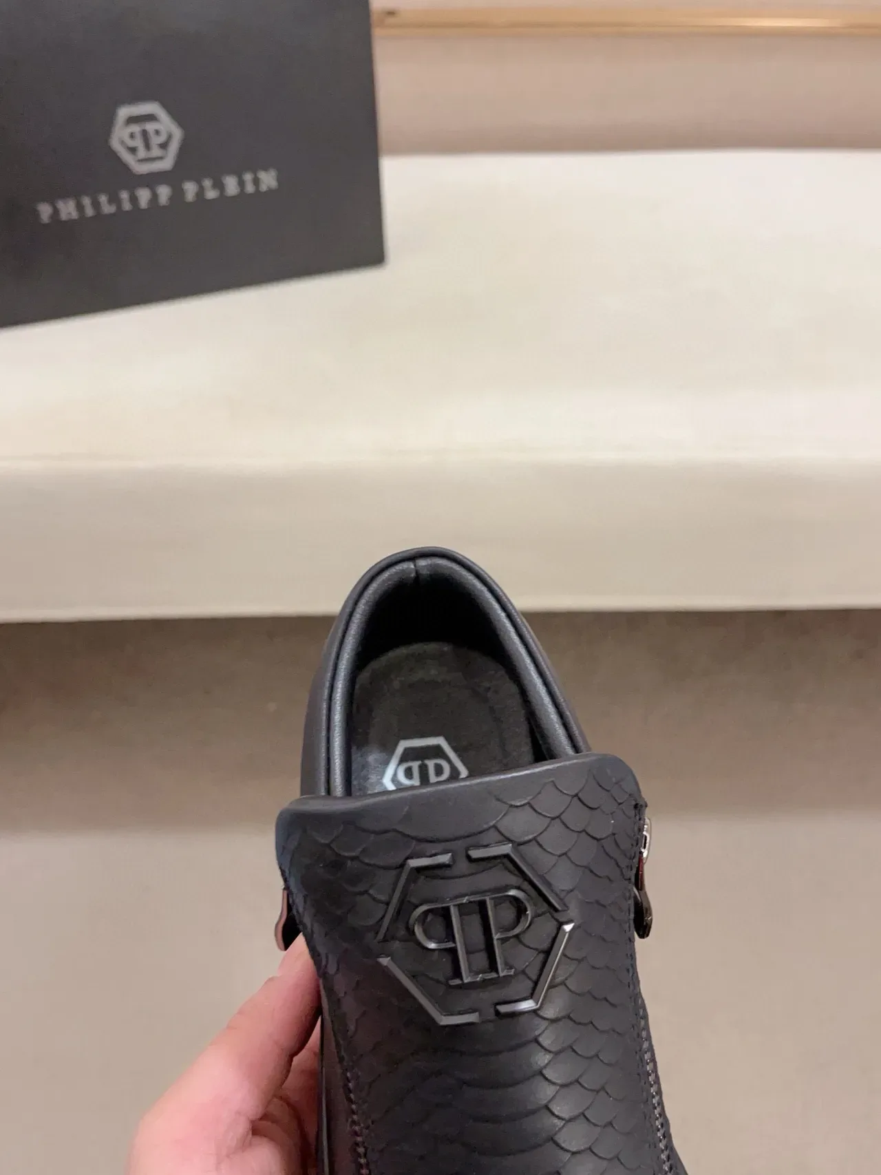 Philipp Plein सांप एम्बॉस्ड जिपर स्लिप ऑन स्नीकर 7