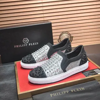 Philipp Plein Spike Glitter Slip-On Lifestyle Sneakers