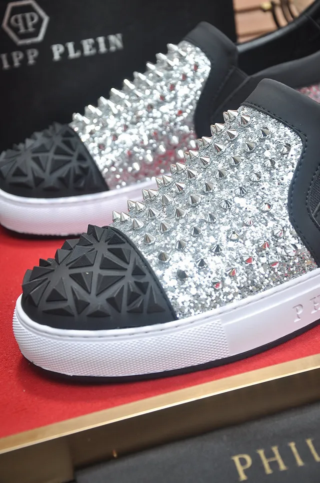 Philipp Plein Spike Glitter 一脚蹬生活方式运动鞋 8