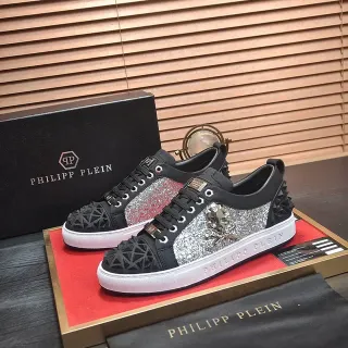 Philipp Plein চুভন্ত খুলি ঝলমলে জীবনযাপন জুতো
