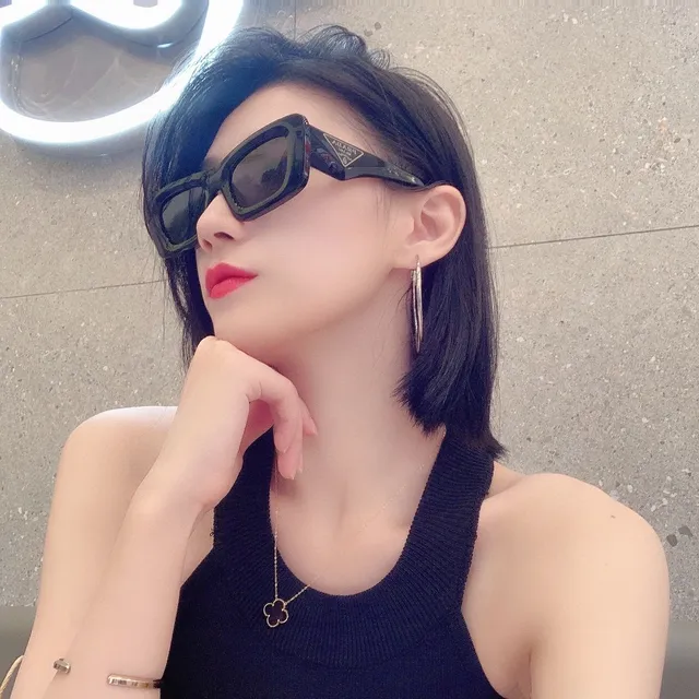 Prada Angular Cat-Eye Glossy Black Sunglasses 3