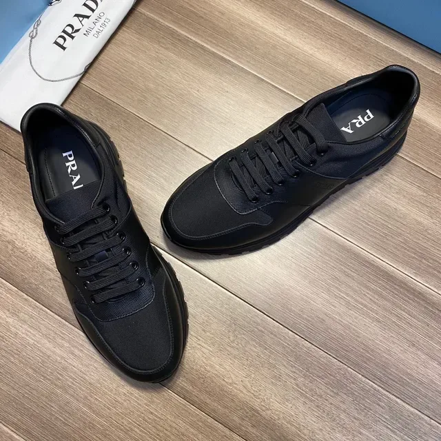 Prada Black Gray Mixed-Material Upper Chunky Sculpted Sole Lifestyle Sneakers 10